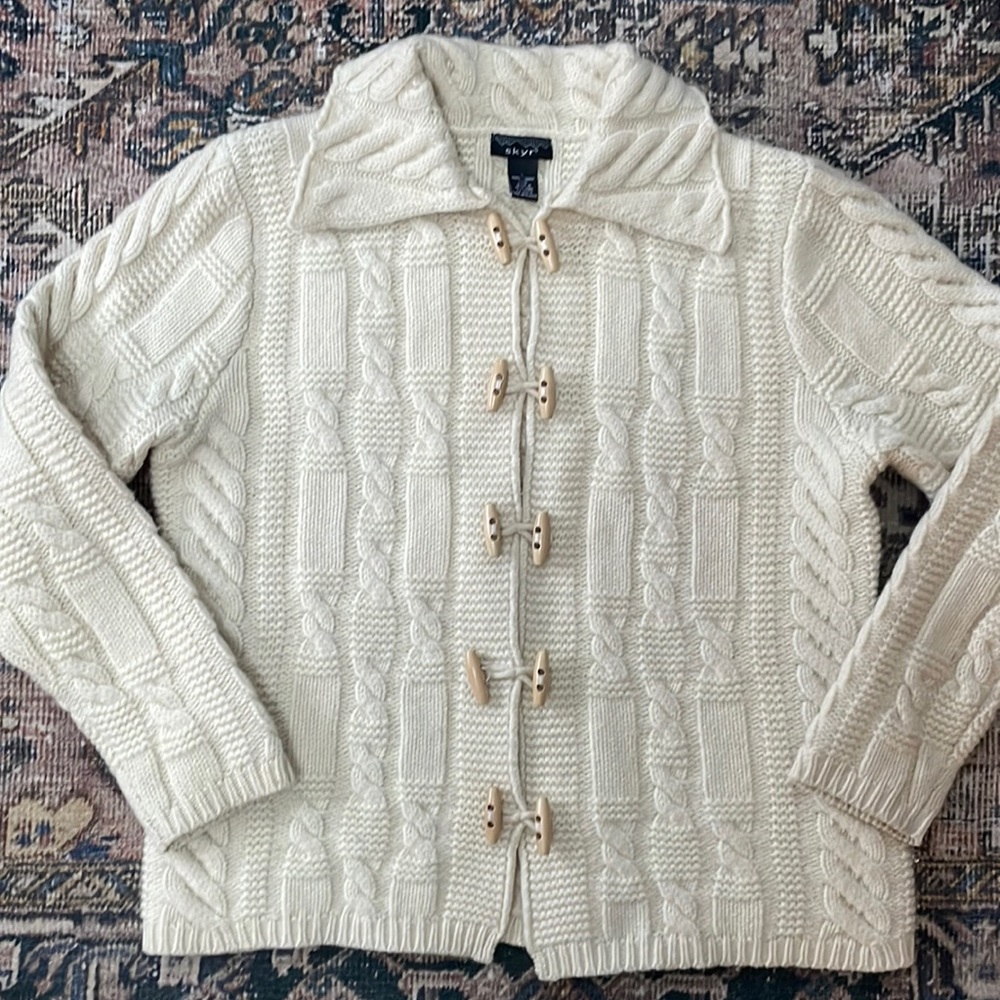 Skyr lambs wool chunky knit cardigan